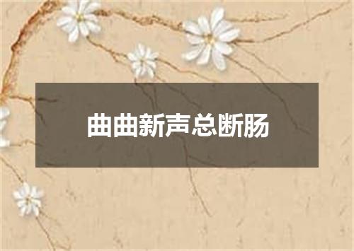 曲曲新声总断肠