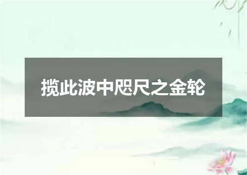 揽此波中咫尺之金轮