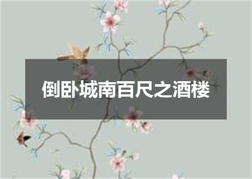 倒卧城南百尺之酒楼
