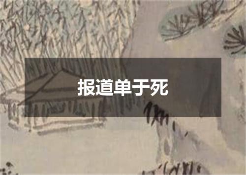 报道单于死