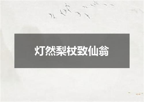 灯然梨杖致仙翁