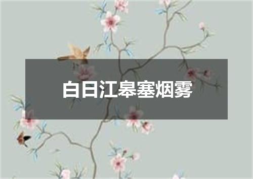 白日江皋塞烟雾