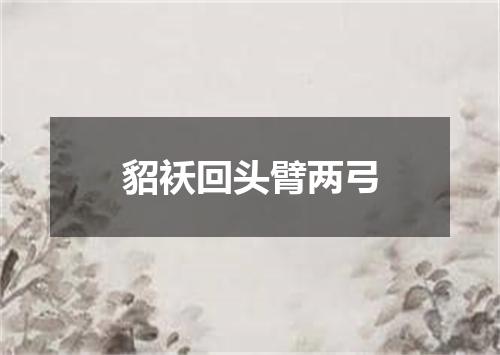 貂袄回头臂两弓