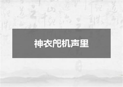 神衣戺机声里