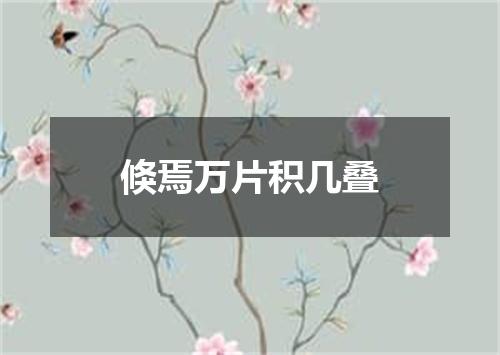 倏焉万片积几叠