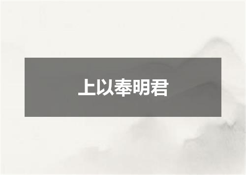 上以奉明君