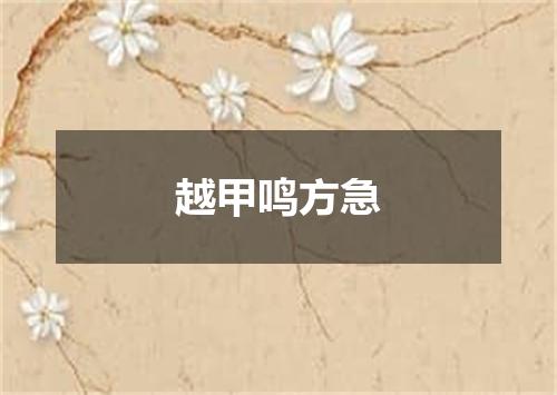 越甲鸣方急