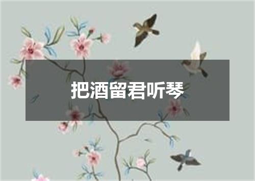 把酒留君听琴