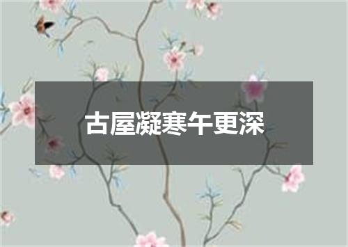 古屋凝寒午更深