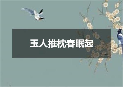 玉人推枕春眠起