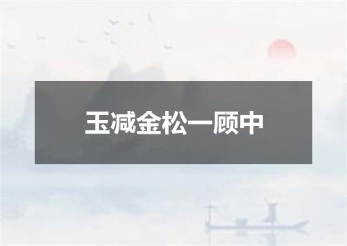 玉减金松一顾中