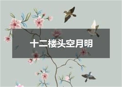 十二楼头空月明