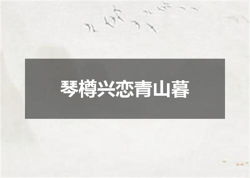 琴樽兴恋青山暮