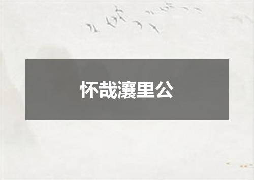 怀哉瀼里公
