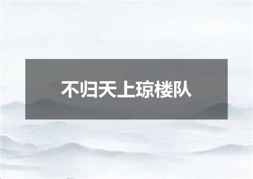 不归天上琼楼队