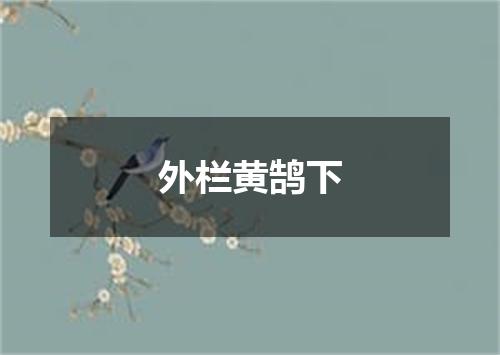 外栏黄鹄下