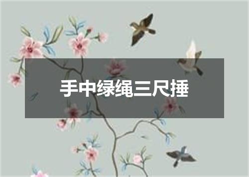 手中绿绳三尺捶