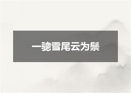 一骢雪尾云为鬃