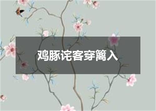 鸡豚诧客穿篱入
