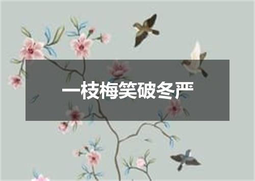 一枝梅笑破冬严