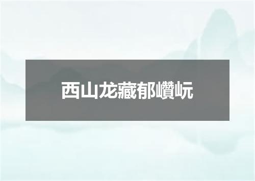 西山龙藏郁巑岏