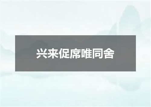 兴来促席唯同舍
