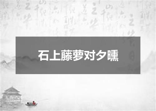 石上藤萝对夕曛