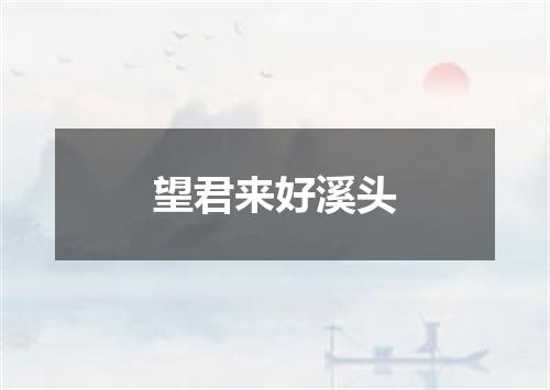 望君来好溪头