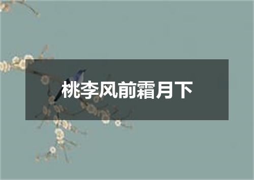 桃李风前霜月下