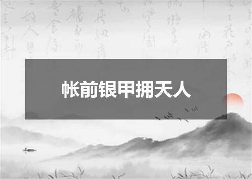 帐前银甲拥天人