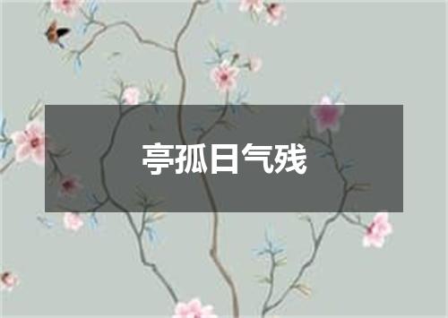 亭孤日气残