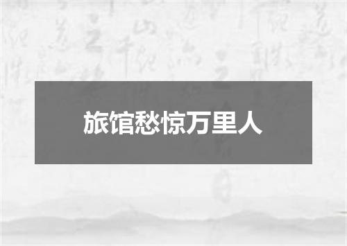 旅馆愁惊万里人