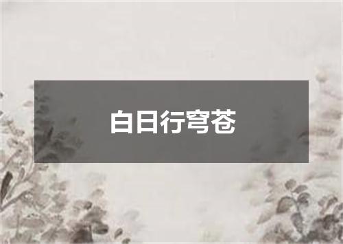 白日行穹苍