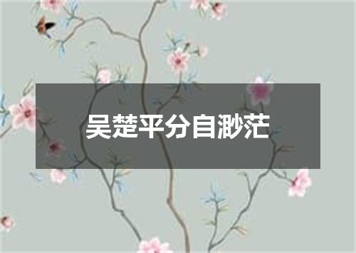 吴楚平分自渺茫