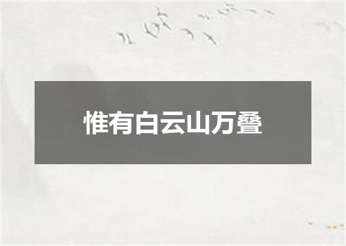 惟有白云山万叠
