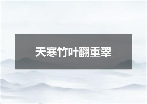 天寒竹叶翻重翠