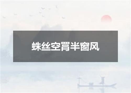 蛛丝空罥半窗风