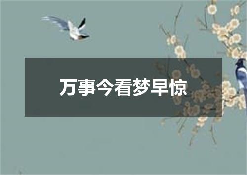 万事今看梦早惊