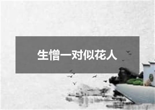 生憎一对似花人