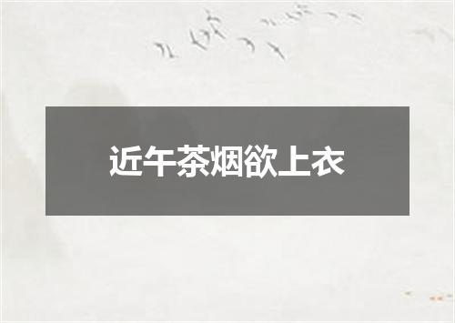 近午茶烟欲上衣