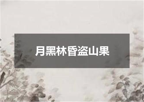 月黑林昏盗山果
