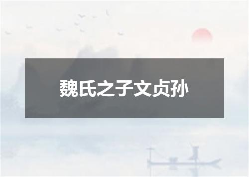 魏氏之子文贞孙