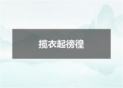 揽衣起徬徨