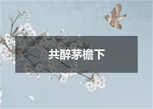 共醉茅檐下