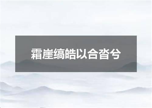霜崖缟皓以合沓兮