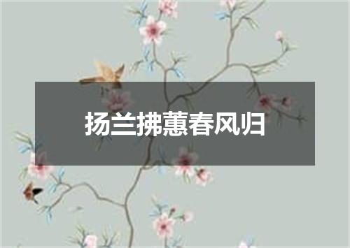 扬兰拂蕙春风归