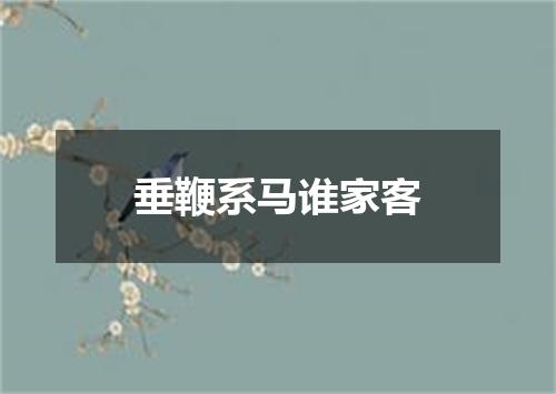 垂鞭系马谁家客