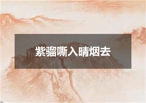 紫骝嘶入晴烟去
