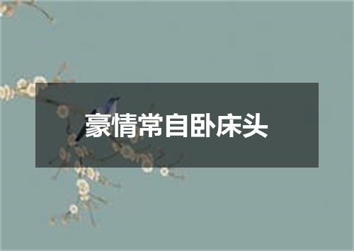 豪情常自卧床头