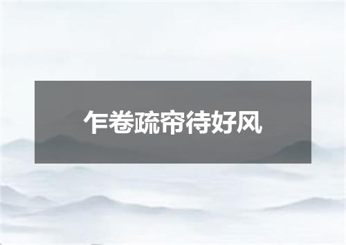乍卷疏帘待好风
